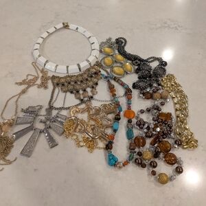 Lot Of 11 Wearable Used Necklaces